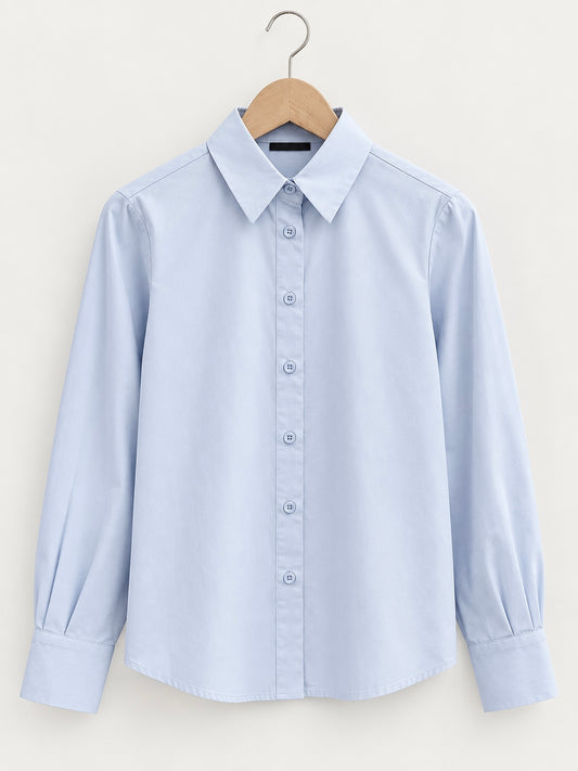 Camisa Popelín celeste