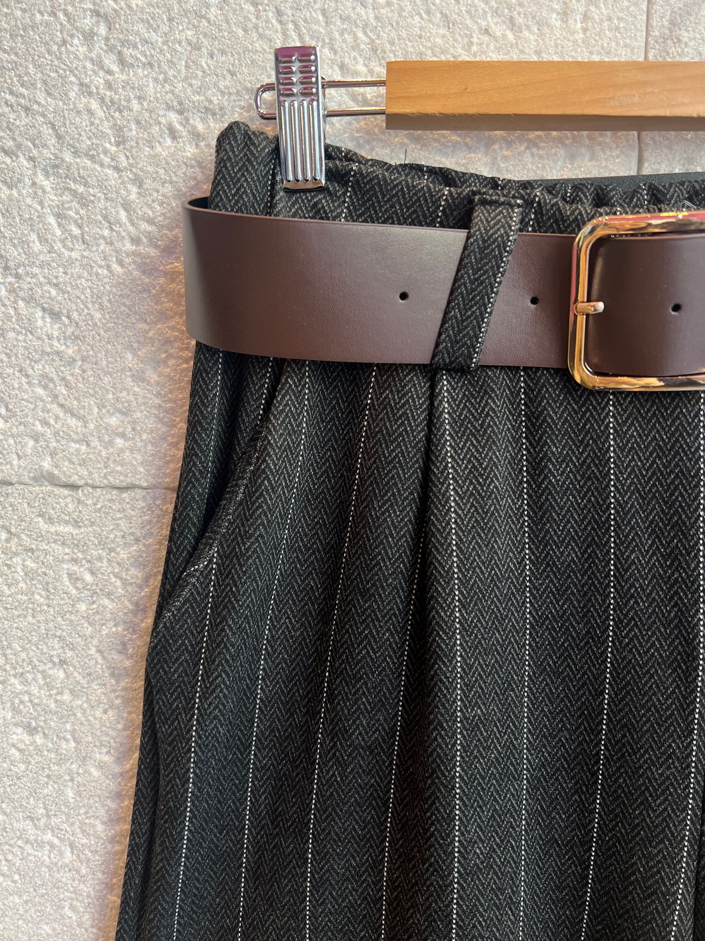 Pantalón Rayas Black