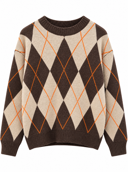 Jersey Rombos marrón&naranja