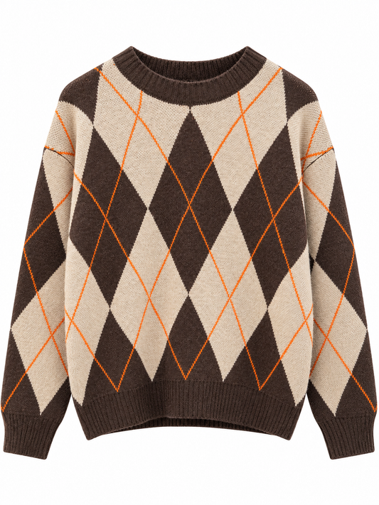 Jersey Rombos marrón&naranja