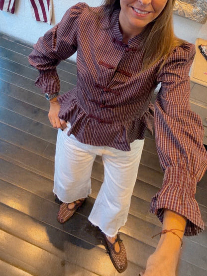 Camisa Shanghai burdeos