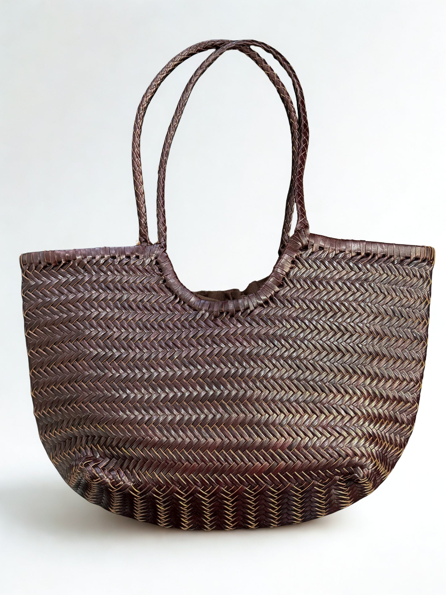 Bolso trenzado chocolate