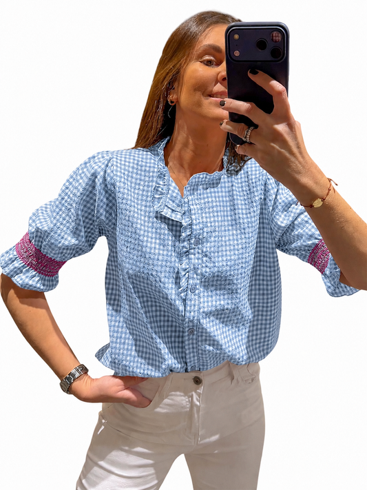 Blusa Élise celeste