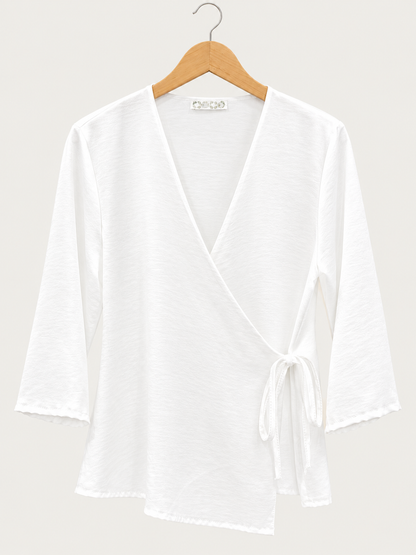 Blusa cruzada blanca