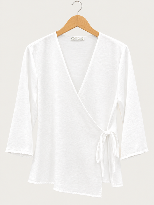 Blusa cruzada blanca