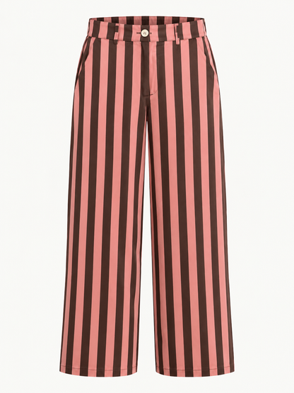 Pantalón Sofía rosa&chocolate