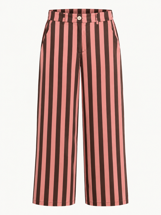 Pantalón Sofía rosa&chocolate