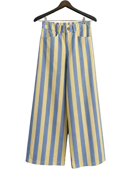 Jeans Rayas blue&yellow