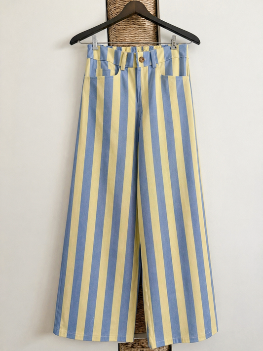 Jeans Rayas blue&yellow