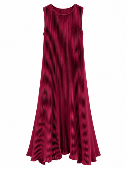 Vestido Lúa cereza