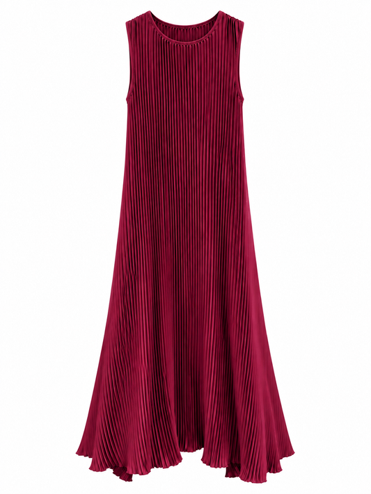 Vestido Lúa cereza