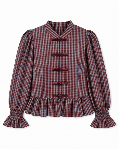 Camisa Shanghai burdeos