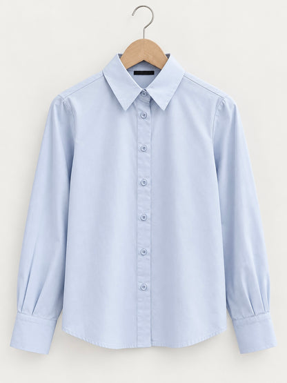 Camisa Popelín celeste