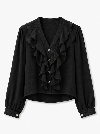 Blusa Ruffle black