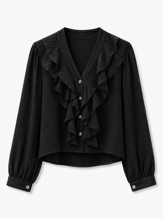 Blusa Ruffle black