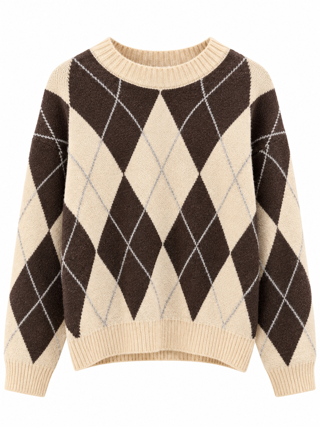 Jersey Rombos beige&marrón
