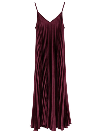 Vestido Plisé vino