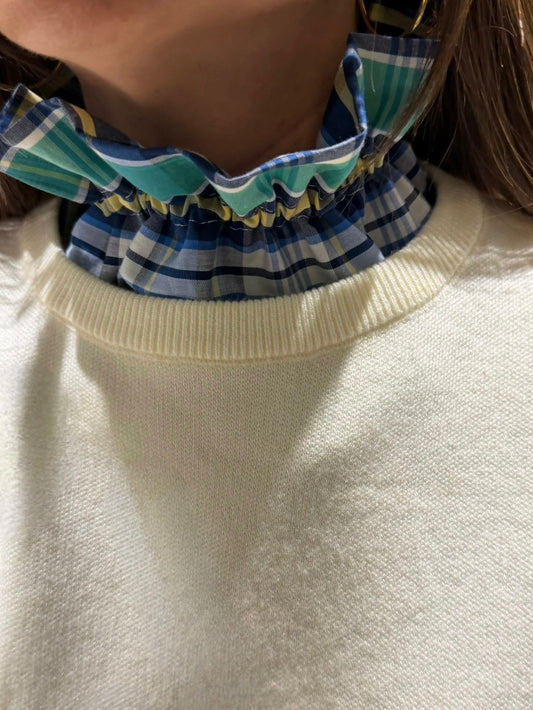 Cuello Tartán Verde&Azul&Limón