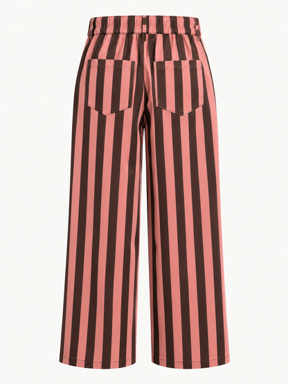 Pantalón Sofía rosa&chocolate